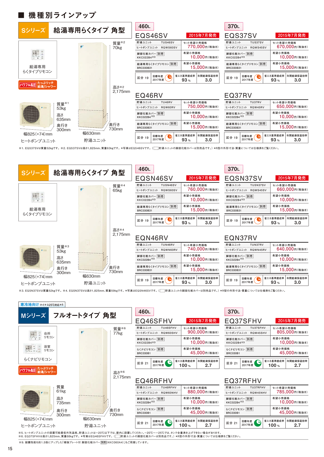 ダイキン自然冷媒ヒートポンプ給湯機 エコキュート カタログビュー